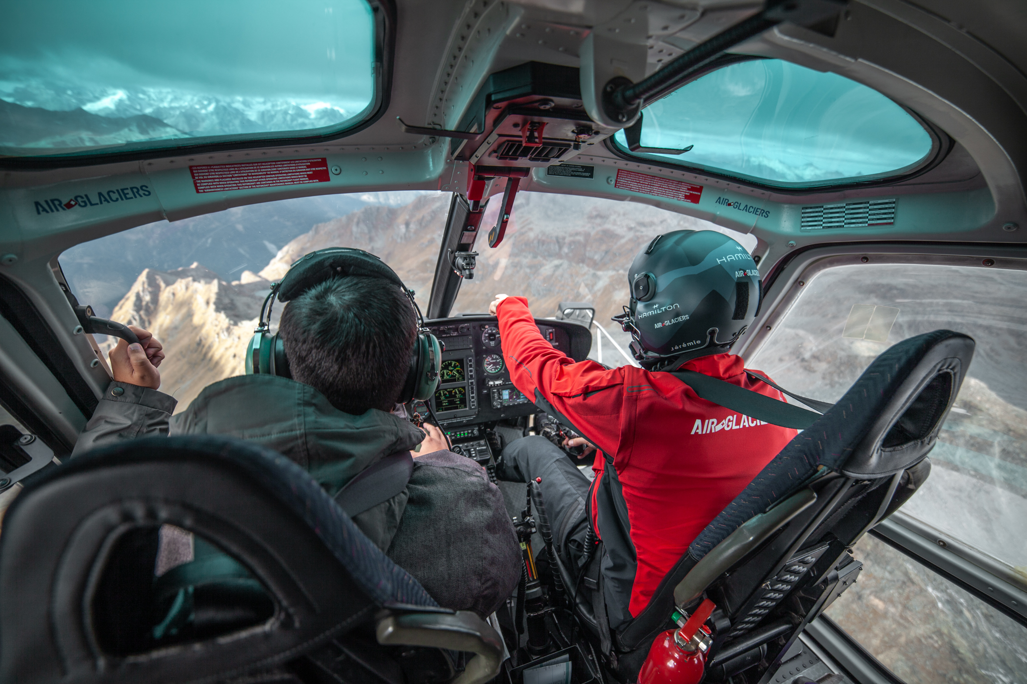 Cockpit of an Airbus helicopter, type H125 / AS350 